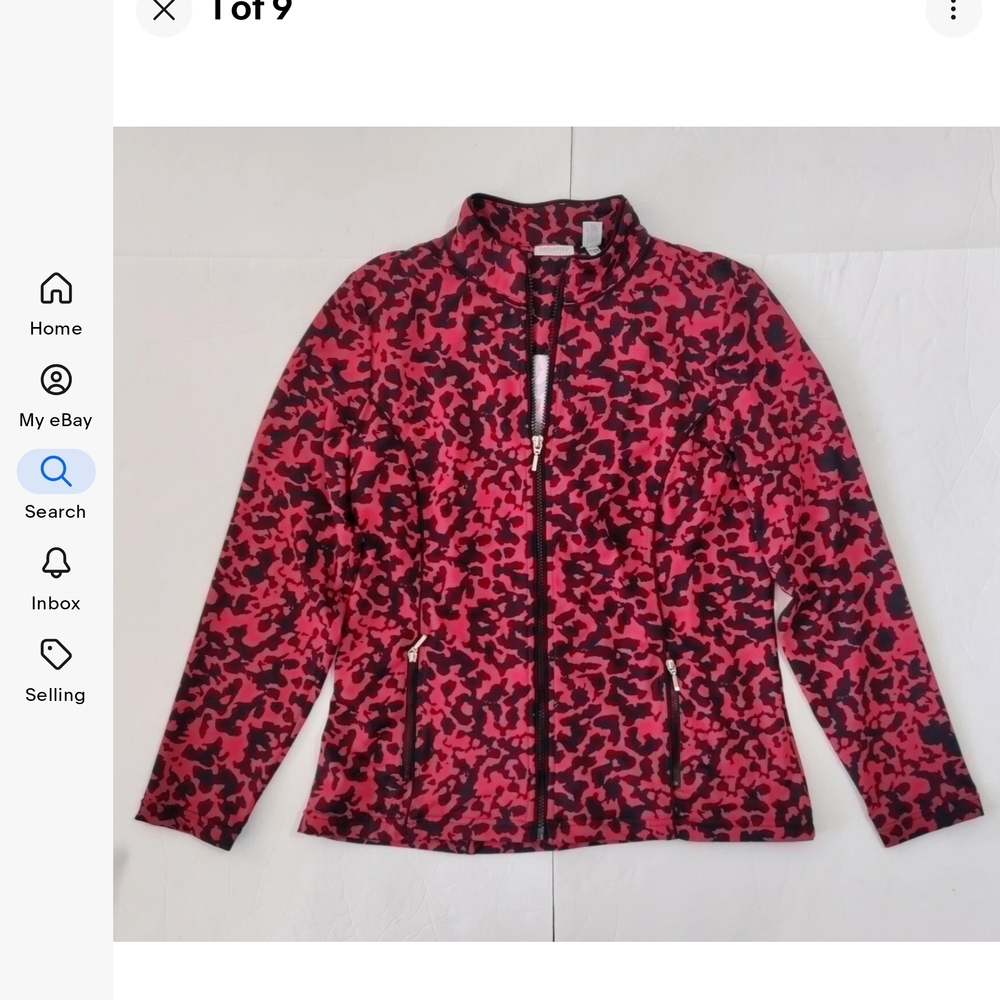 Chicos Women's Vibrant Ski Jacket in Red and Black